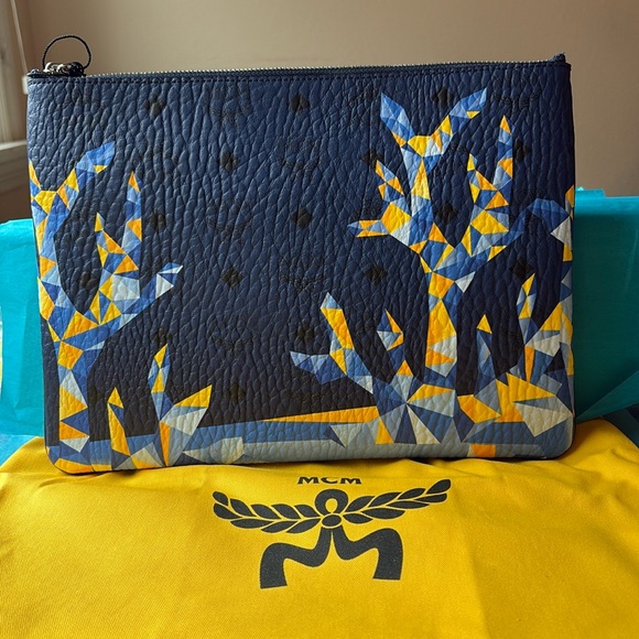 🪸  MCM AREN CROSSBODY POUCH IN CUBIC CORAL VISETOS 🪸 NWT 🪸 - Picture 5 of 16